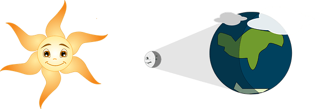 Infografik einer Sonnenfinsternis